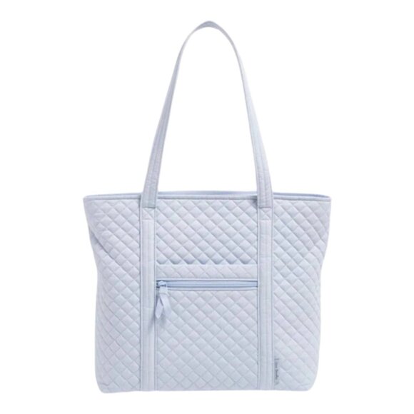 Vera Bradley Vera Tote Quilted Handbag Weekender Morning Glory Blue Travel NWT - Picture 1 of 10
